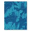 Deep Teal Lush Tropical Foliage Rug
