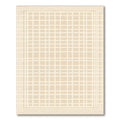 Geometric Beige Grid Rug