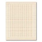 Geometric Beige Grid Rug