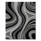 Monochrome Wavy Stripe Abstract Rug