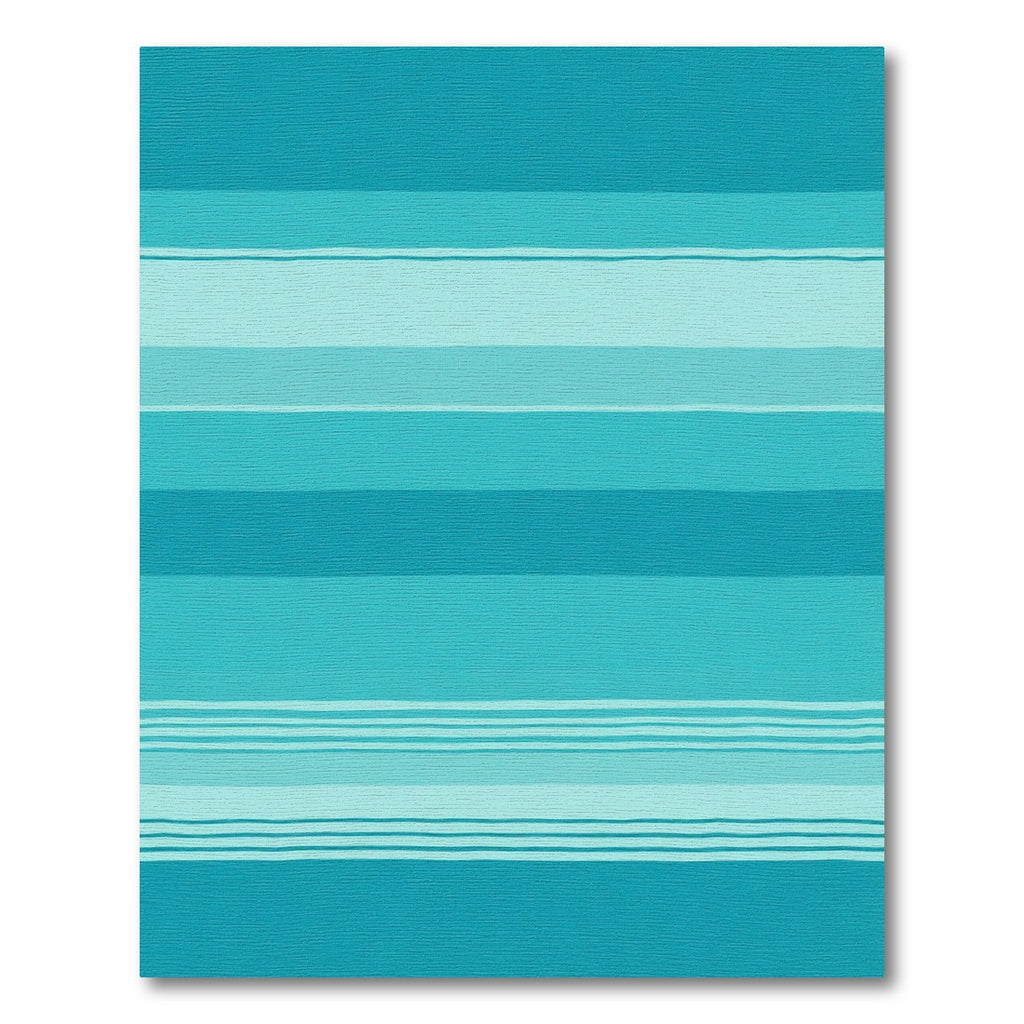 Aqua Teal Striped Gradient Rug