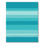 Aqua Teal Striped Gradient Rug
