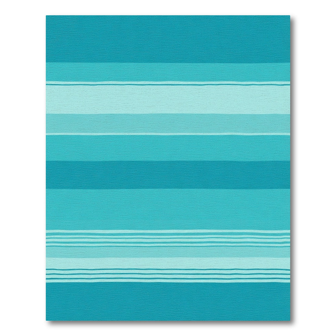 Aqua Teal Striped Gradient Rug