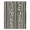 Abstract Black Cream Zebra Stripe Rug