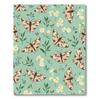 Light Blue Butterfly Garden Meadow Rug