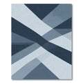 Deep Blue Geometric Fold Rug