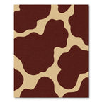 Brown Tan Organic Spots Rug