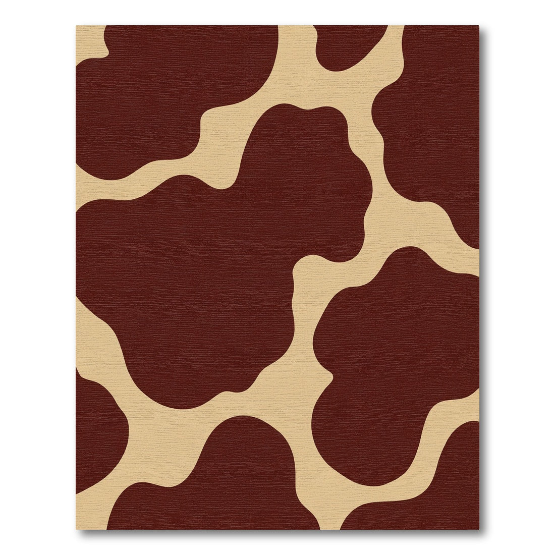 Brown Tan Organic Spots Rug