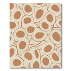Abstract Organic Ovals Cream Brown Rug