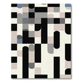 Modern Black Neutral Geometric Abstraction Rug