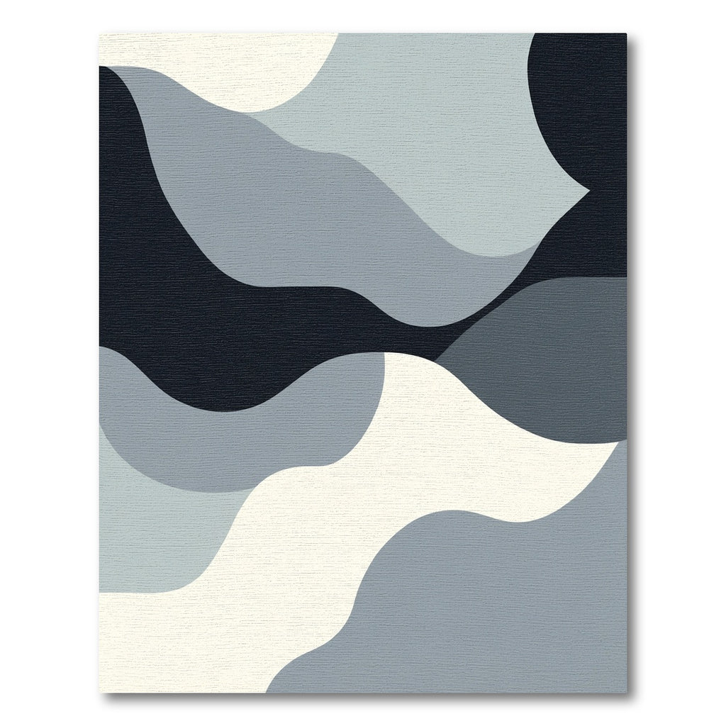 Monochromatic Cloud Abstract Wave Rug