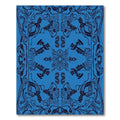 Deep Blue Abstract Organic Swirl Rug