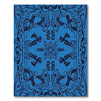 Deep Blue Abstract Organic Swirl Rug