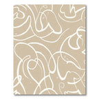 Neutral Swirl Abstract Line Art Rug