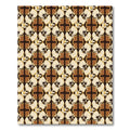 Abstract Ochre Cream Brown Geometric Rug