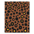 Brown Orange Black Yellow Circles Rug
