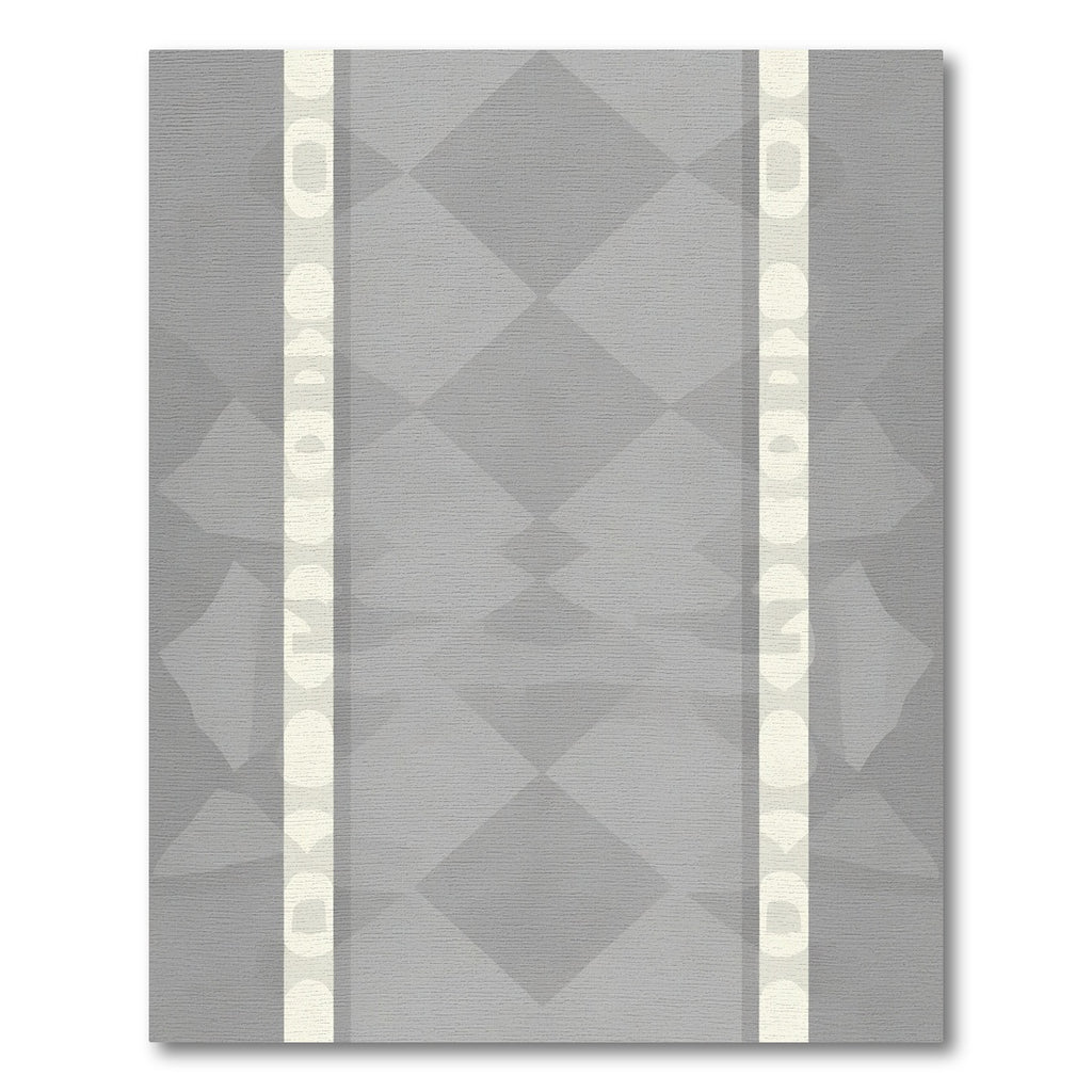 Pale Grey Diamond Stripe Tonal Rug