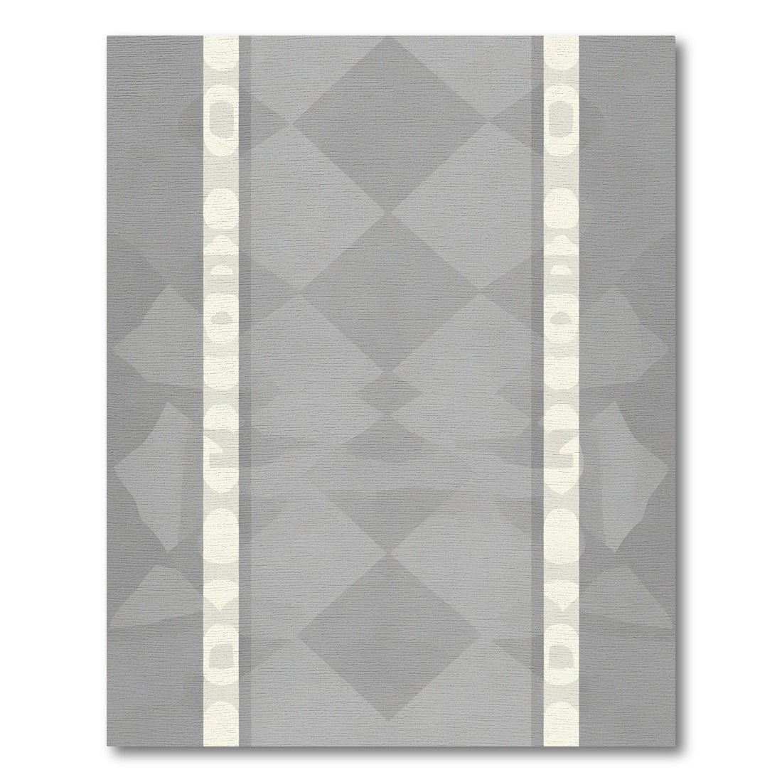 Pale Grey Diamond Stripe Tonal Rug