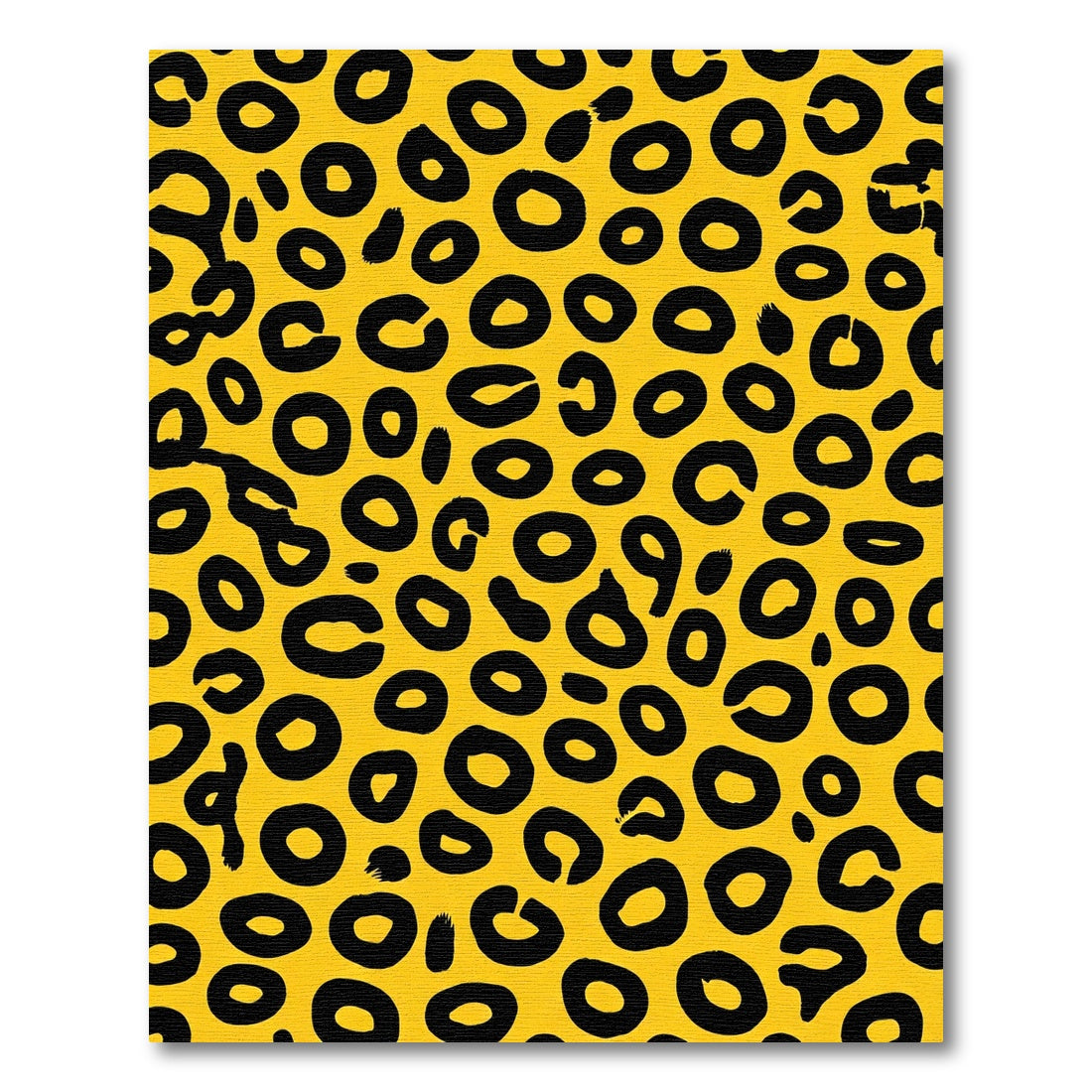 Bold Yellow Black Animal Spots Rug