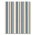 Gray Beige Wide Stripe Detail Rug