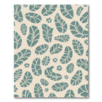 Teal Leafy Floral Scatter Rug