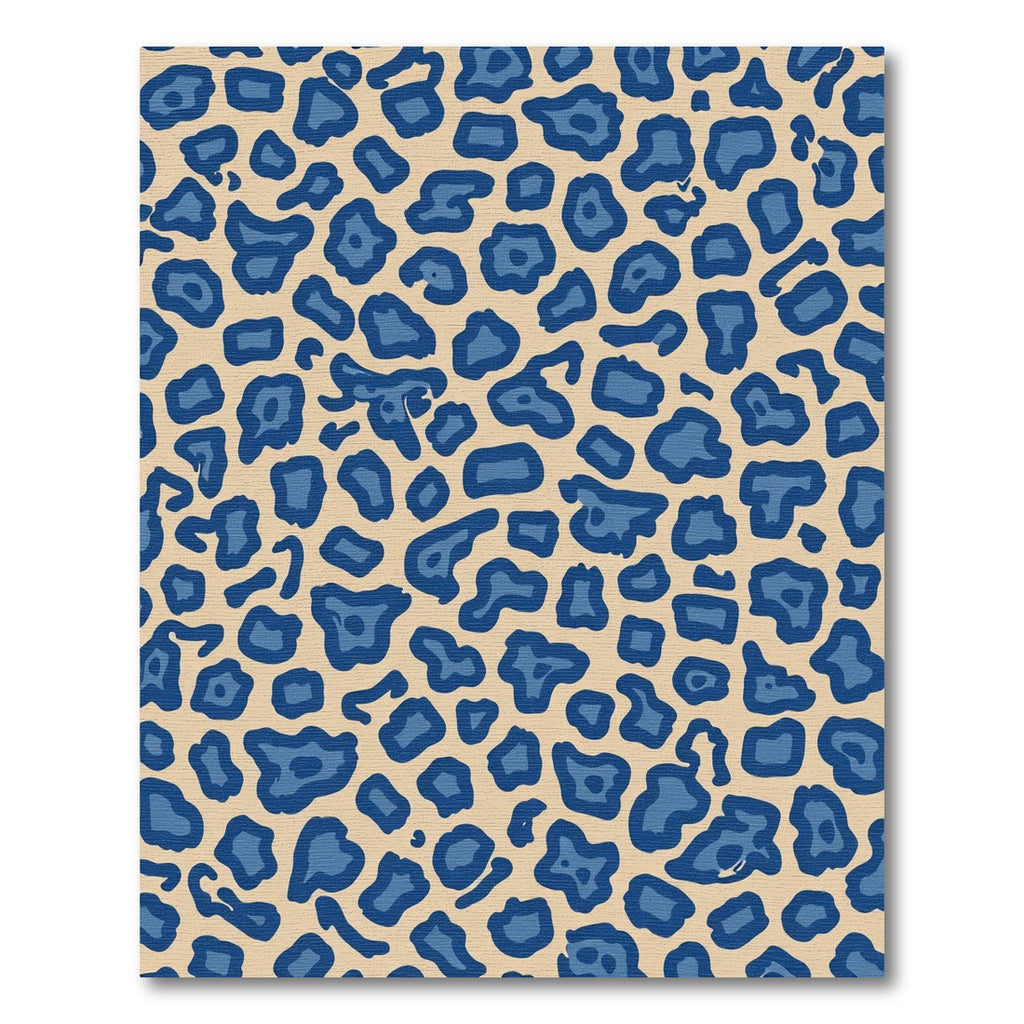 Modern Blue Leopard Spot Area Rug