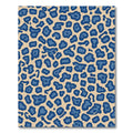 Modern Blue Leopard Spot Area Rug