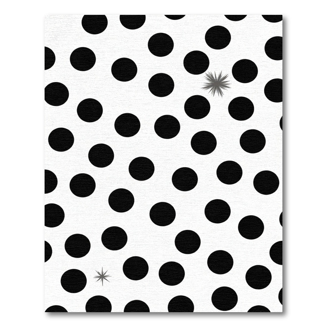 Classic Black Polka Dot Composition Rug