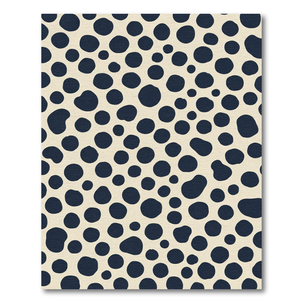 Deep Blue Polka Dot Scatter Rug