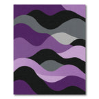 Amethyst Gray Abstract Wave Layers Rug