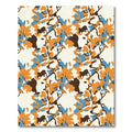 Orange Blue Brown Camo Splash Rug
