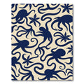 Navy Octopus Tentacle Swirl Rug