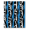 Black White Blue Organic Stripe Rug