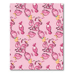 Pink Abstract Whimsical Character Rug