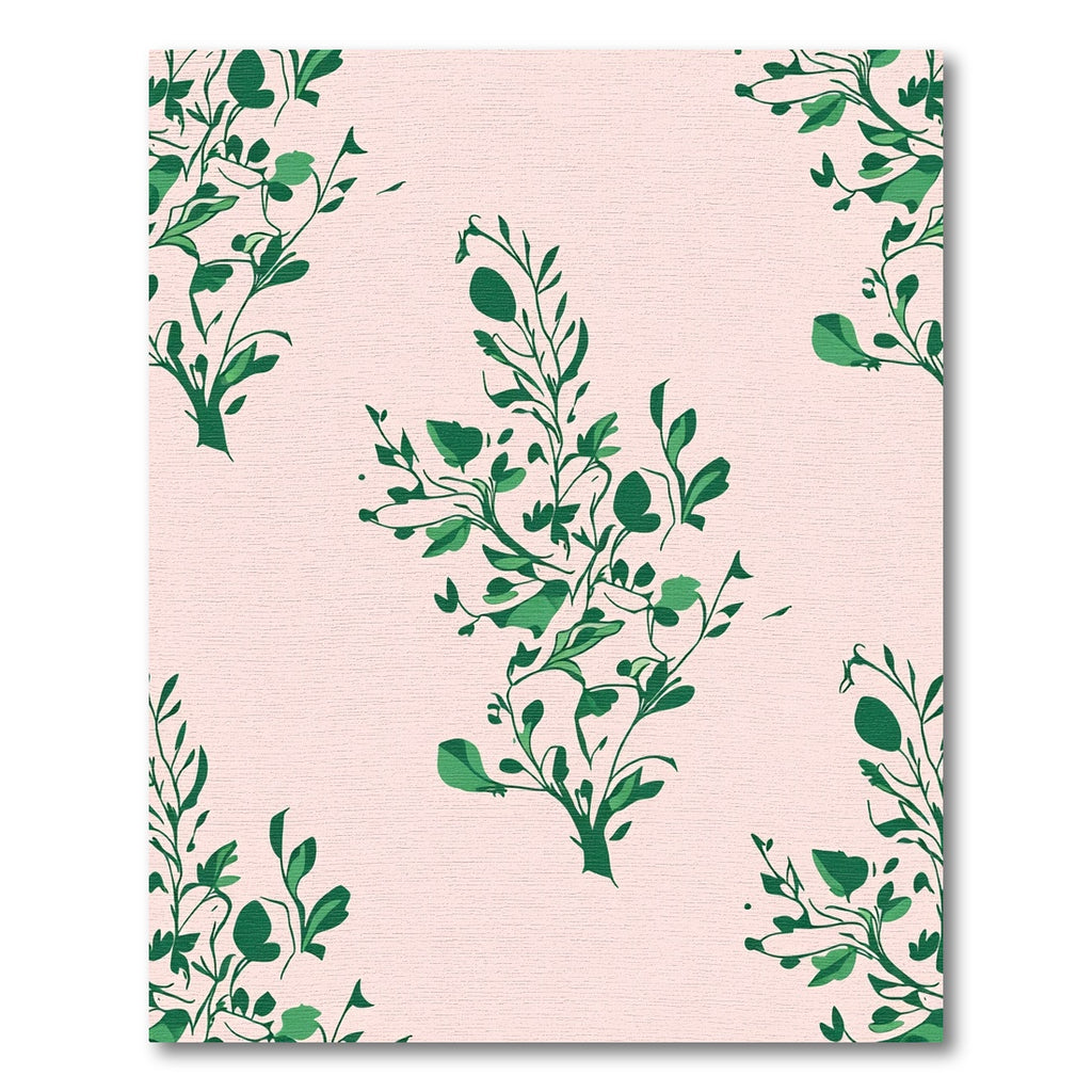 Green Foliage Botanical Vines Rug