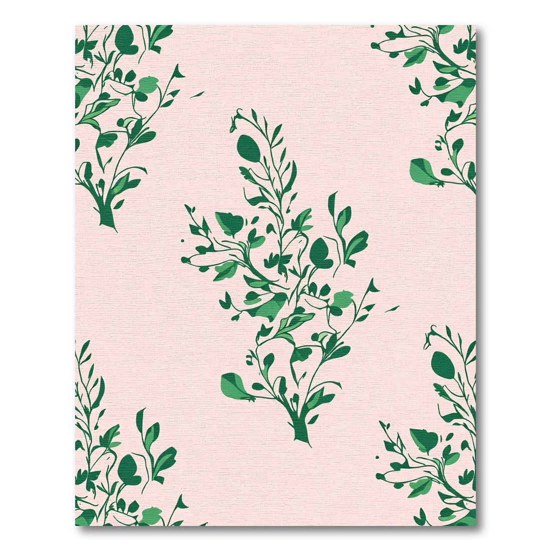 Green Foliage Botanical Vines Rug