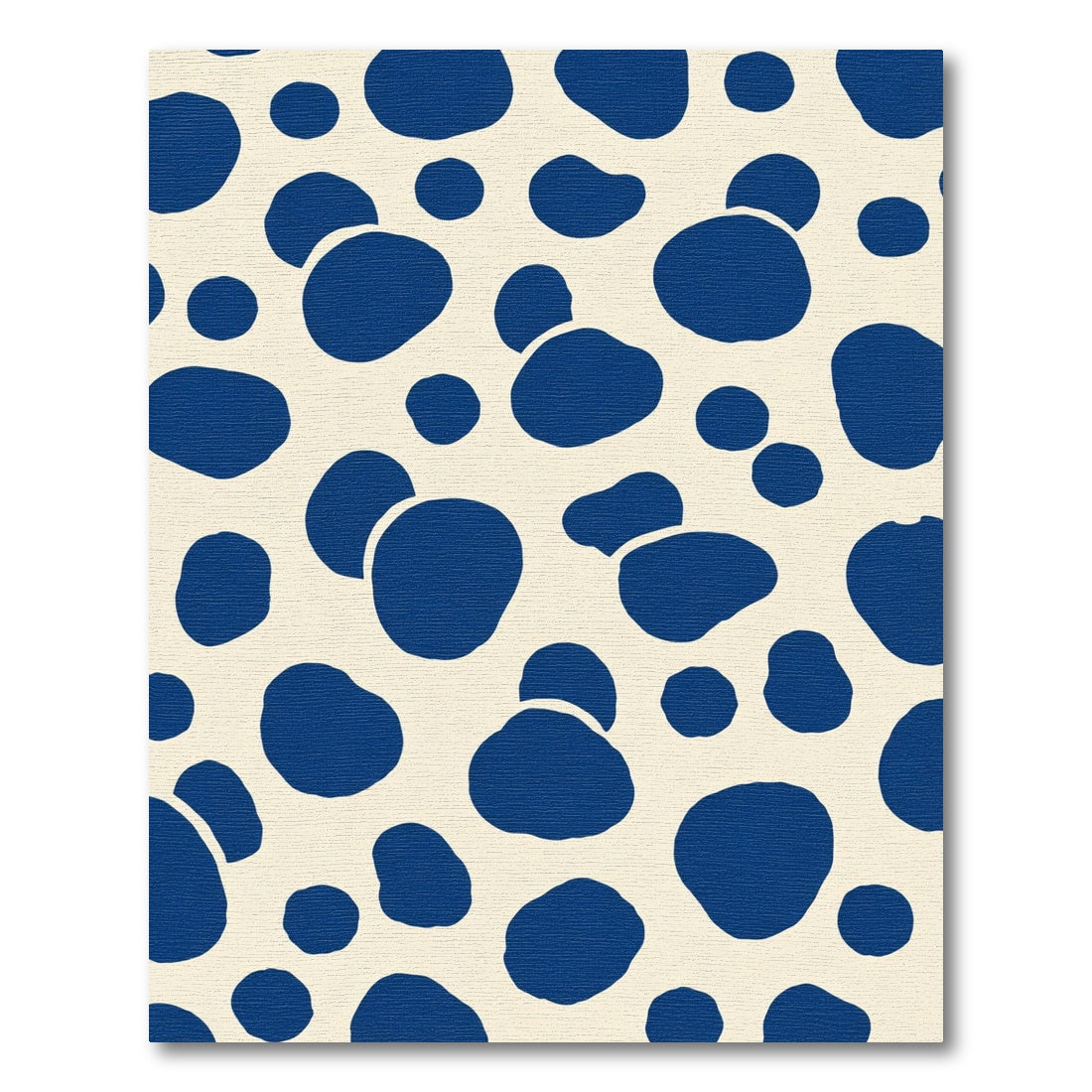 Navy Blue Blob Scatter Rug