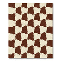 Brown Cream Organic Checkerboard Rug