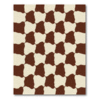 Brown Cream Organic Checkerboard Rug