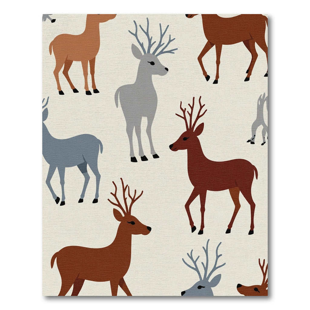 Charming Deer Autumn Woodland Ensemble Rug