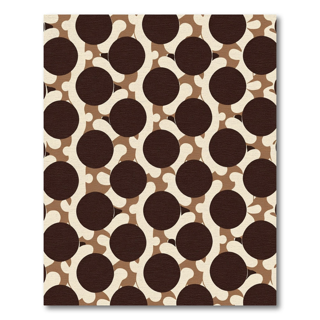 Dark Brown Cream Polka Dot Flow Rug