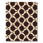 Dark Brown Cream Polka Dot Flow Rug