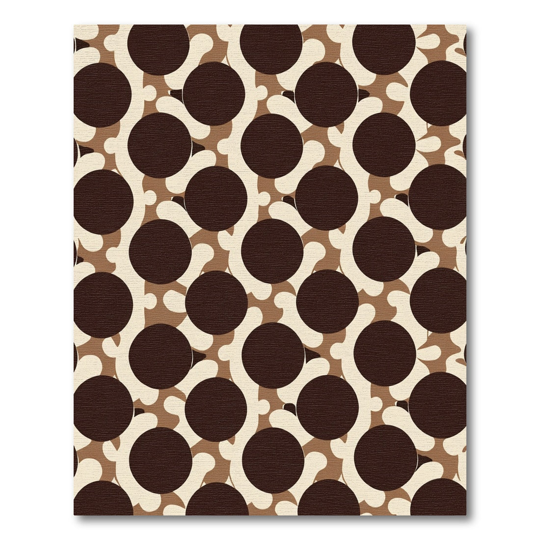 Dark Brown Cream Polka Dot Flow Rug