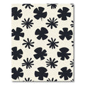 Black Floral Starburst Scatter Rug