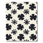 Black Floral Starburst Scatter Rug