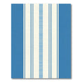 Blue Cream Vertical Stripe Rug