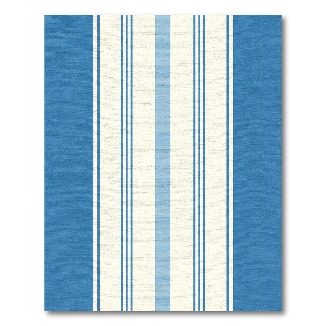 Blue Cream Vertical Stripe Rug