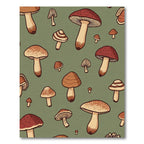 Whimsical Mushroom Forest Pattern With Warm Tones Rug
