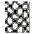 Abstract Gray And White Pebble Rug