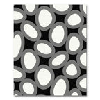 Abstract Gray And White Pebble Rug